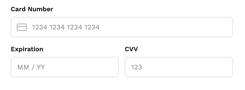 On the card requirement